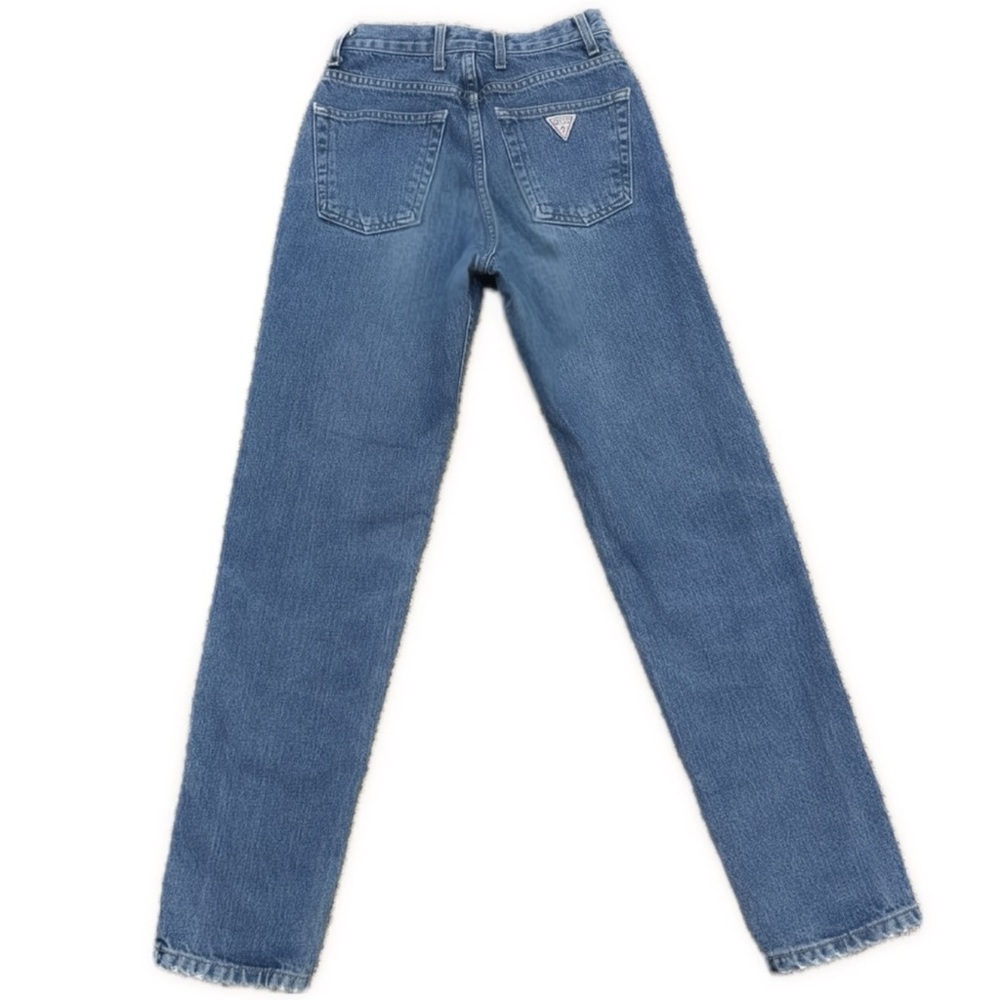 👖🛼 GUESS Vintage 80s High Waist Straight‎ Taper Blue Jeans | 100% Cotton | 26
